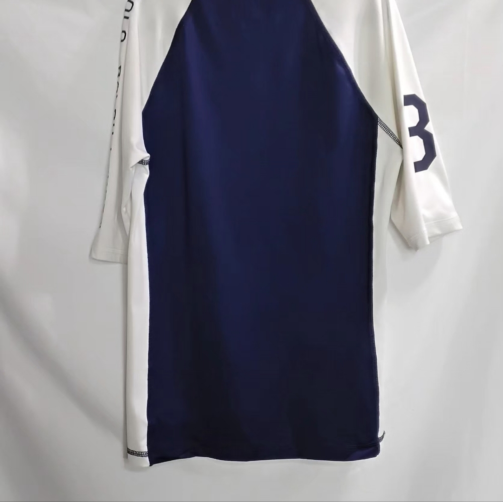 Polo Ralph Lauren Boys Rashguard Shirt 3 Qtr Sleeve Big Pony Size Med Swim Top - Picture 3 of 9
